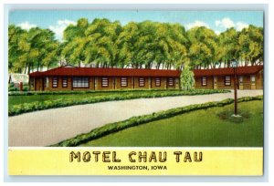 c1940 Motel Chau Tau Washington Iowa IA Unposted Vintage Postcard