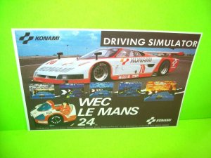WEC Le Mans 24 Original NOS 1986 Video Arcade Game Flyer European Rare Retro