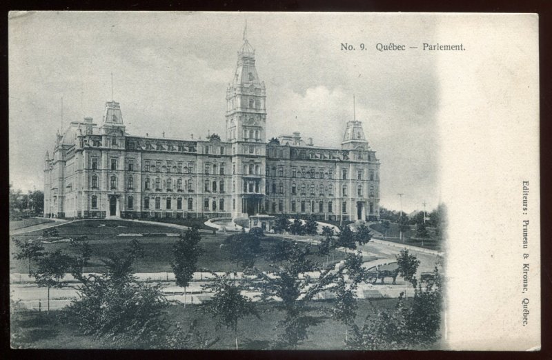 h2062 - QUEBEC CITY Postcard 1910s Parliament Building by Pruneau & Kirouac