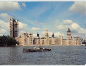 Postcard The Houses of Parliament from The Thames, London, England