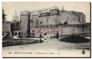 Old Postcard Boulogne Overview of the castle