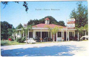 Mt.Dora FL Fralick's Famous Restaurant Ice Cream Old Cars Postcard