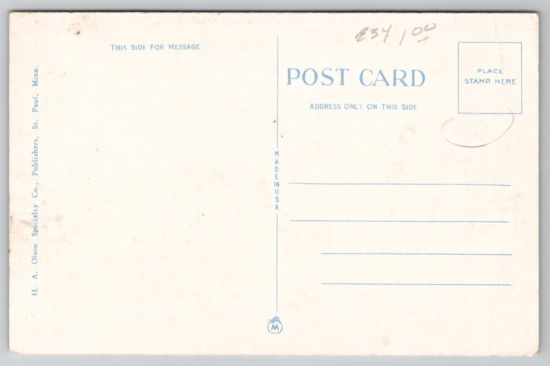 New Post Office Minneapolis Minnesota Linen Postcard K39