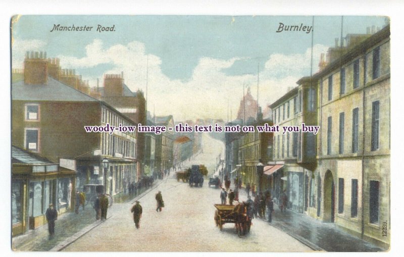 aj0407 - Manchester Road , Burnley , Lancashire - postcard