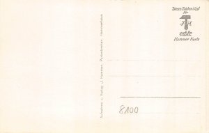 Germany Partenkirchen Floriansplatz Square Fountain Mountain postcard.