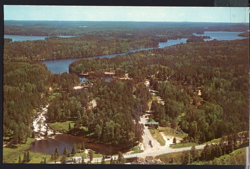 Ontario KENORA Aerial RUSHING RIVER PROVINCIAL PARK Hwy 71 - Chrome 1950-1970s