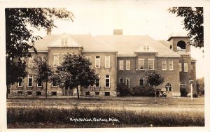 H44/ Gaylord Michigan RPPC Postcard c1930s High School Building 36