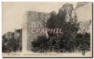 Provins Old Postcard Fortifications taken the door St Jean