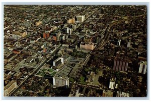 c1970's City Hall and East Aerial View of Downtown Hamilton Canada Postcard 