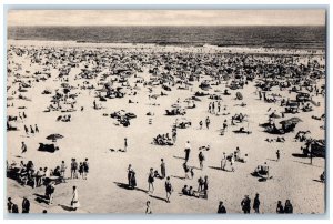 1932 Bird's Eye Jones Beach State Park West End Long Island New York NY Postcard