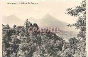 Old Postcard Lake Annecy Chateau de Menthon