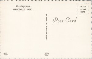 Greetings from Preeceville Saskatchewan SK Unused Vintage Postcard E99