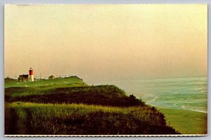 Cape Cod Massachusetts Nauset Lighthouse National Seashore Chrome Postcard 