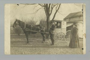 Lisbon IOWA RP 1909 R.F.D. MAIL DELIVERY WAGON Mailman U.S.P.S. nr Mt. Vernon