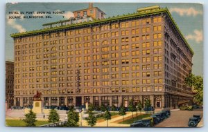 1940 Wilmington Delaware Postcard Hotel Du Pont Showing Rodney Square Building