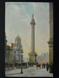 Newcastle upon Tyne GREY'S MONUMENT - Old Postcard by Ruddock Ltd
