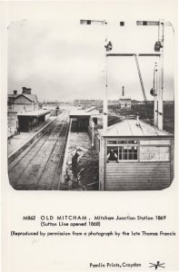 Mitcham Junction Station Signal Box 1869 Victorian Surrey Postcard