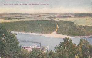 Illinois Peoria Along The Illinois River From Park Driveway