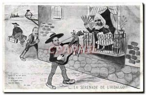 Old Postcard The Satirical Political serenade of & # 39Hidalho Spain Alfonso ...