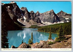 Moraine Lake, Banff National Park, Alberta, 1972 Don Harmon Chrome Postcard