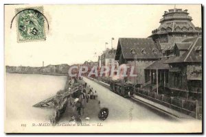 Old Postcard Saint Malo Casino and Furrow Train