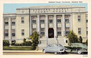 Ashland Ohio 1930-40s Postcard Ashland County Court House