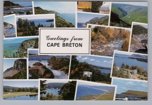 Greetings From Cape Breton, Nova Scotia, Chrome Multiview Postcard, 18 Views