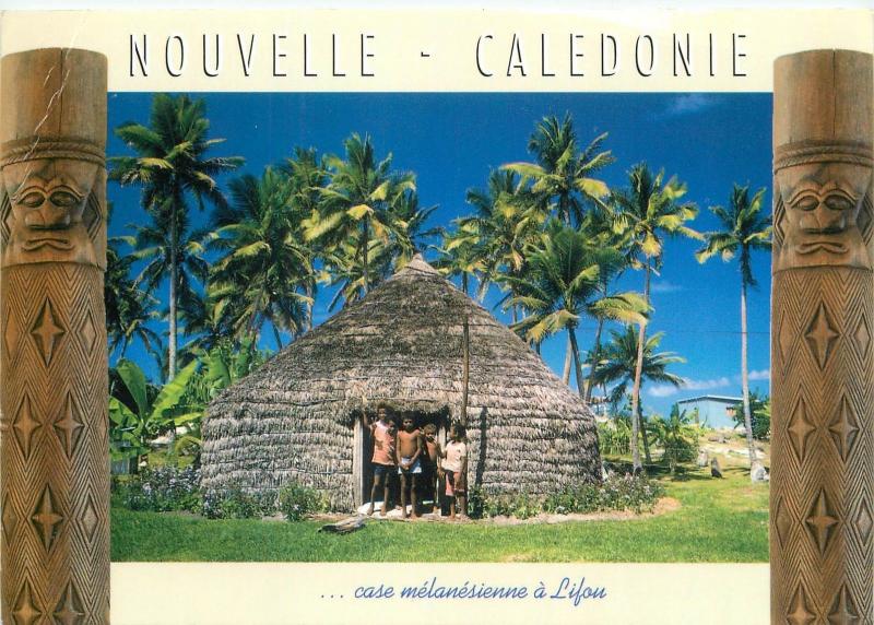 New Caledonia Melanesian Typical House at Lifou Beizam Mask attractive stamp