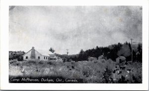 Postcard ON Durham Camp McPherson Administration Office Cabins 1950s S116