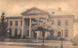 Haddonfield New Jersey Borough Hall Street View Antique Postcard K33821