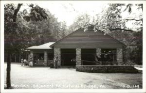 Natural Bridge VA Pavilion CLINE Real Photo Postcard