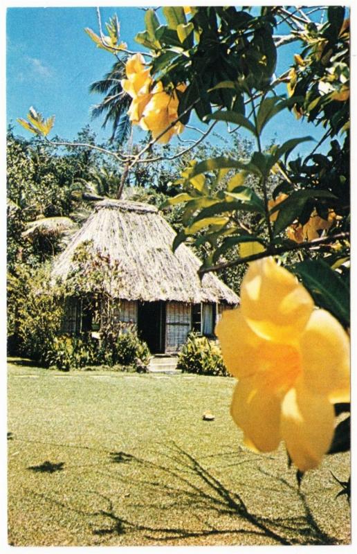 Fiji Coral Coast Man Friday Resort Crusoe's Retreat Postcard 1970s