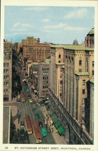 Canada Montreal St. Catherine Street Vintage Postcard 02.96