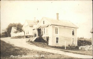 Brighton Maine ME Main Street Eastern Illus c1910 Real Photo Postcard