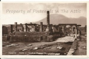 Pillars and Temple of Jupiter of Pompeii Historic Site Real Photograph Postcard