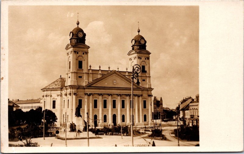 Hungary Debrecen The Reformed Church Vintage RPPC 09.76