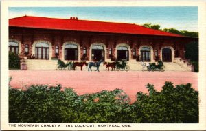 Canada The Mountain Chalet At The Look Out Montreal Linen Postcard C207