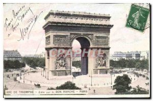 Old Postcard Arc de Triomphe Paris