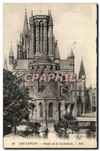 Old Postcard Coutances Apse De La Cathedrale