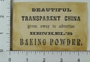 Babbitt & Worcester Henkel's Baking Powder Lovely Actress Blanche Bradshaw F63