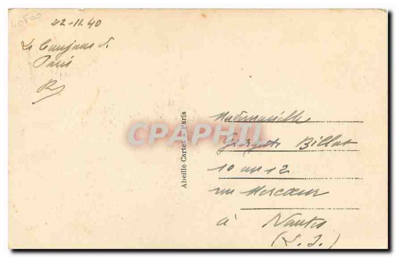 Old Postcard Panorama Paris on the Seine