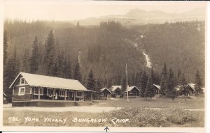 RPPC CANADA Yoho Valley BC, Bungalow Camp, Mountains, National Park, 1930's?