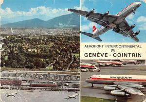 BF37812 geneve corinth swissair airport intercont   aviation airplane air plaine