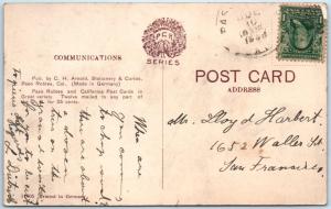 PASO ROBLES, CA  New HIGH SCHOOL Culture & Education  PCK 1909 Postcard