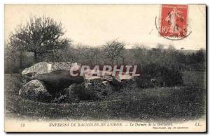 Old Postcard Dolmen Megalith surroundings of Cars & # 39Orne The dolmen of th...