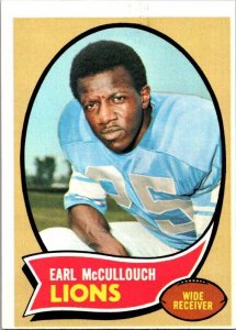 1970 Topps Football Card Earl McCullouch Detroit Lions sk21515