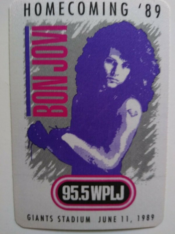 Bon Jovi Backstage Concert Pass Original 1989 Hard Rock Music Giants Stadium NJ