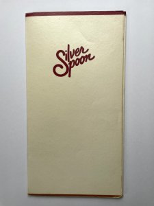 Vintage 80s SILVER SPOONS Restaurant Menu New York City NY