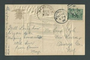 1907 Post Card Niagara Falls NY Horse Shoe Falls Embossed W/#328