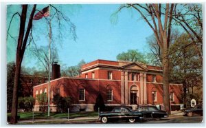 GREENFIELD, MA Massachusetts~ US POST OFFICE c1950s Car Franklin County Postcard